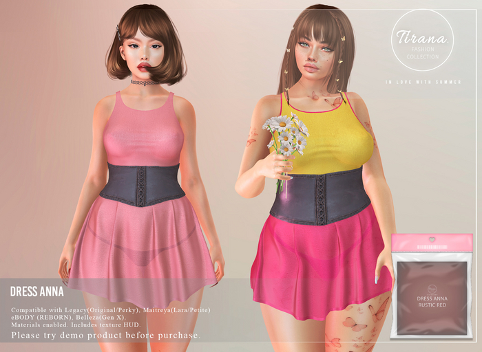 Tirana. Dress  Anna. Rustic Red