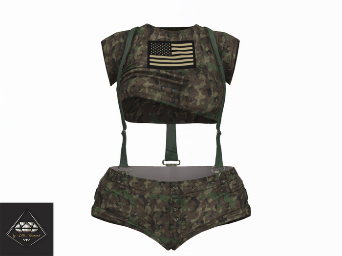 *LD* Luana Overall MILITAR SEXY