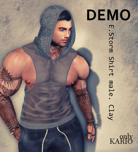 E.Storm Shirt male. Clay DEMO2 5min