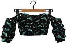 RIOT / Cece Off-Shoulder Top - Pattern - Moth Lunar