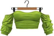 RIOT / Cece Off-Shoulder Top - Lime