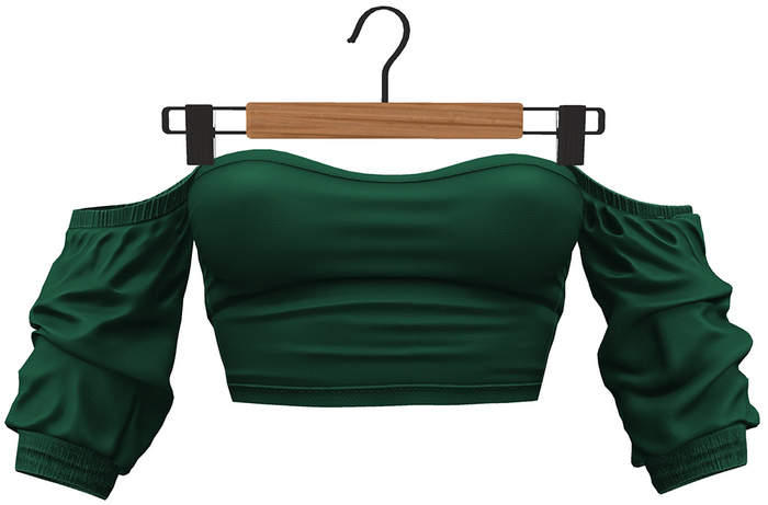 RIOT / Cece Off-Shoulder Top - Forest