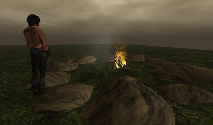 CampFire Medieval Circle Rocks  3 Prims
