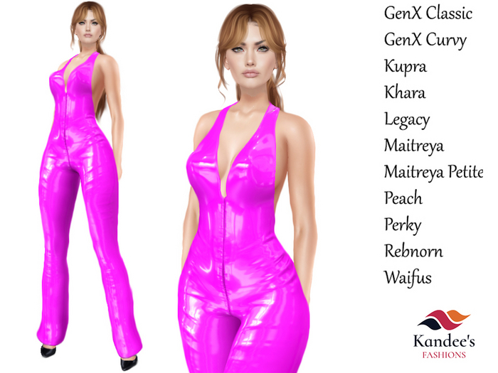 Pink Latex Jumpsuit