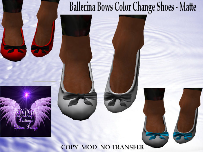 ~DDD~Ballerina Bows Color Change Shoes - Matte