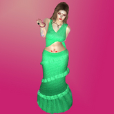 M Saree Plain 10 L Green With Advance Light