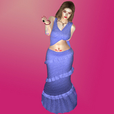 M Saree Plain 21 Color L Violet With Advance Light
