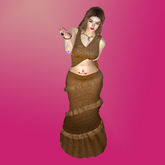 M Saree Plain 23 Color Brown With Advance Light