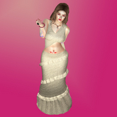 M Saree Plain 25 Color Cream White With Advance Light