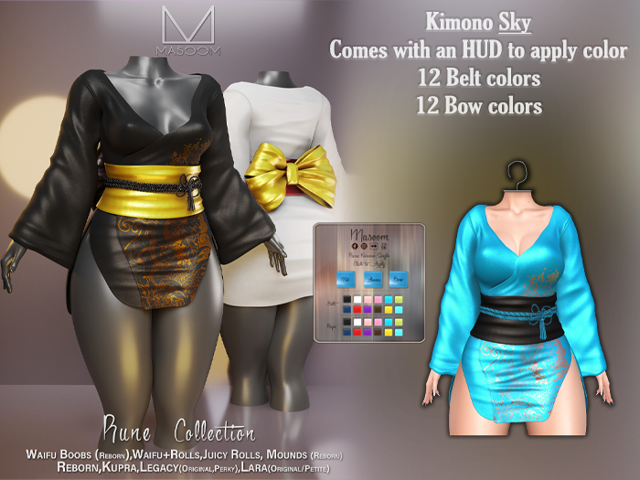 [[ Masoom ]] Rune Kimono - Sky