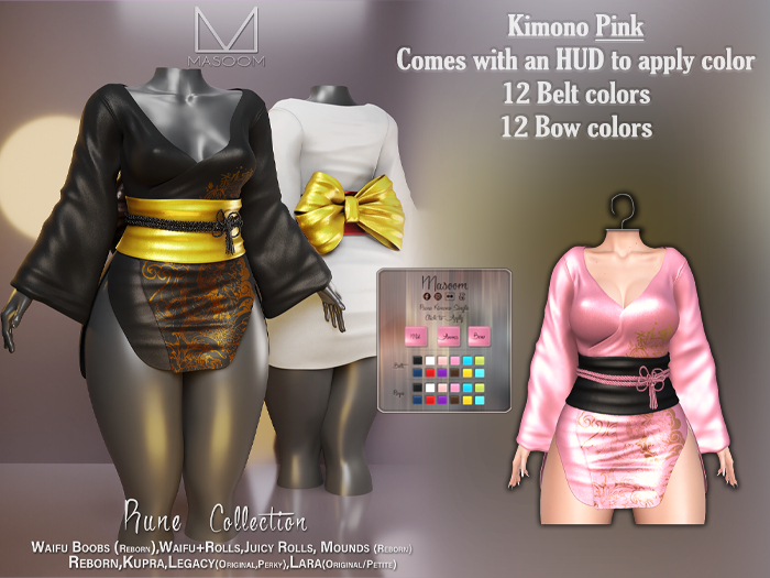 [[ Masoom ]] Rune Kimono - Pink