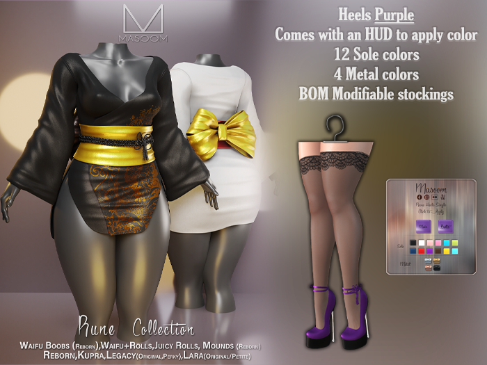 [[ Masoom ]] Rune Heels - Purple