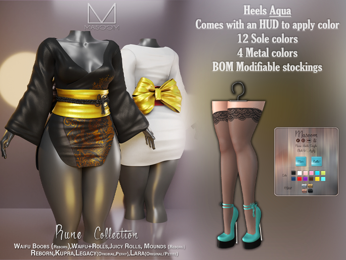 [[ Masoom ]] Rune Heels - Aqua