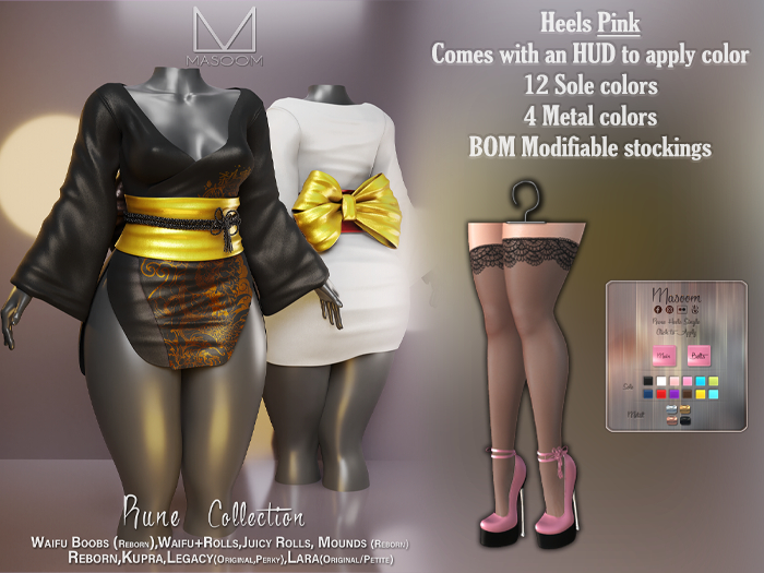 [[ Masoom ]] Rune Heels - Pink