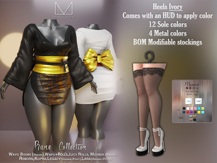 [[ Masoom ]] Rune Heels - Ivory