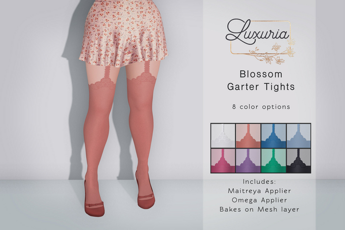 Luxuria - Blossom Garter Tights