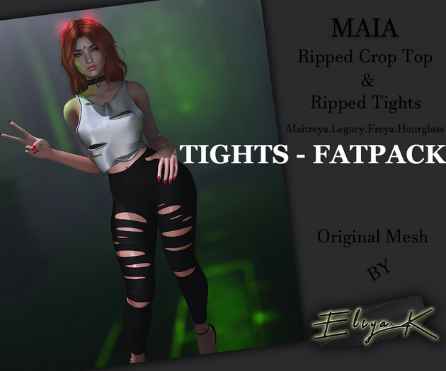 Eliya.K - Maia Ripped Tights - FATPACK