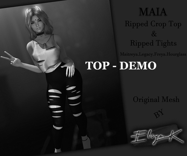 Eliya.K - Maia Ripped Crop Top - DEMO