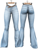 RIOT / Lorelei Flare Jeans - Stonewash