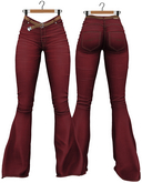 RIOT / Lorelei Flare Jeans - Red