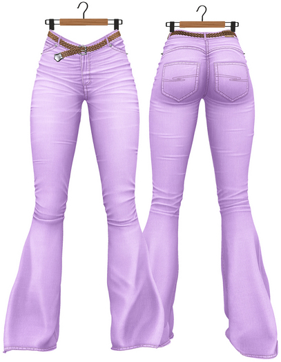 RIOT / Lorelei Flare Jeans - Pastel6 Purple