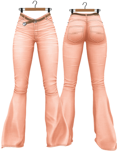 RIOT / Lorelei Flare Jeans - Pastel2 Peach
