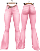 RIOT / Lorelei Flare Jeans - Pastel1 Pink