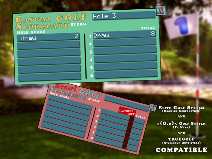Casual Golf Scorecard
