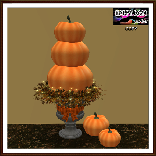 Autumn - Urn with Pumpkins Topiary