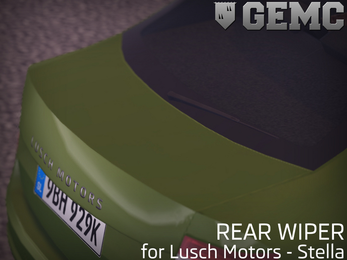 Rear wiper for Lusch Motors - Stella