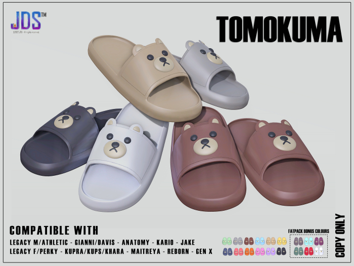 JDS - TOMOKUMA SLIPPERS (GREY) 