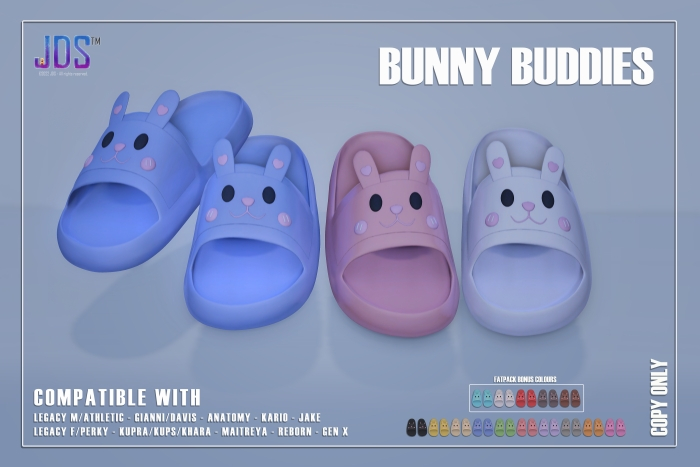 JDS - BUNNY BUDDIES SLIPPERS (OLD ROSE)