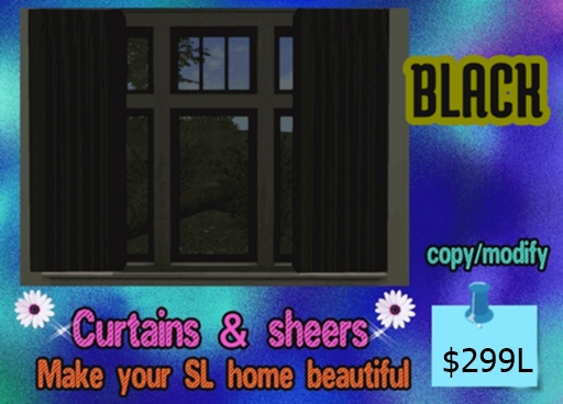 CURTAINS & SHEERS BLACK