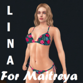Lina Bikini Tropical Pink flowers Maitreya