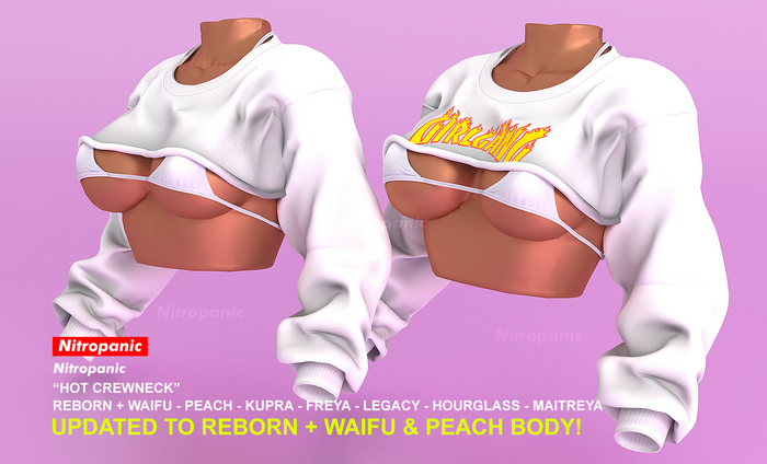 Nitropanic_HOT CREWNECK (WHITE) add