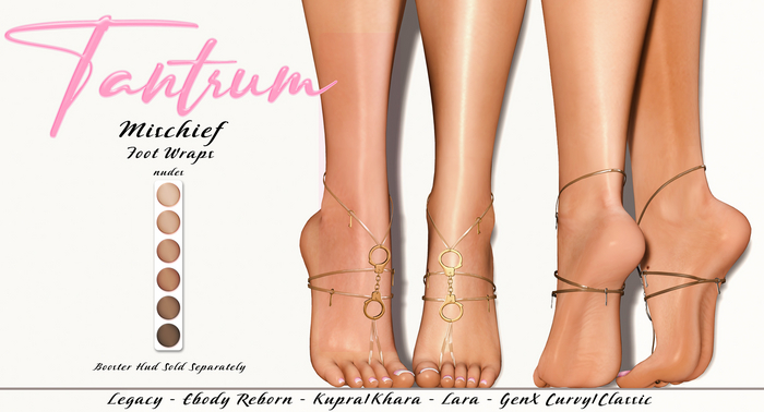 Tantrum - Mischief Foot Wraps - Nudes 