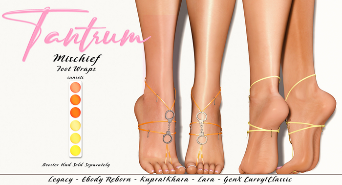 Tantrum - Mischief Foot Wraps - Sunsets 