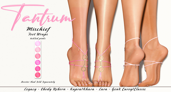 Tantrum - Mischief Foot Wraps - Tickled Pinks 