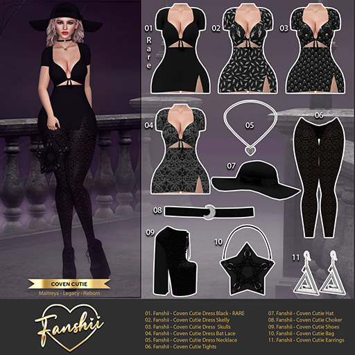 01. Fanshii - Coven Cutie - Dress Black (legacy) RARE