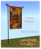 Welcome Fall Leaves Yard Flag