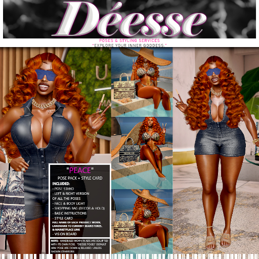 {D} // "Peace" Pose Pack + Style Card [Stand & Sit]