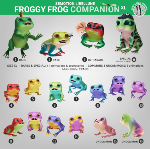 SEmotion Libellune Froggy Frog XL Companion COMMON 11
