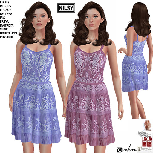 FLARED DRESS,2COLORS,MESH BODY