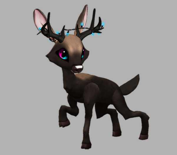 MOUSSE GENSA MALE BLUE LIGHTS FAWN LOG. BREEDABLE! NO FOOD NECESSARY! MAKE MONEY!