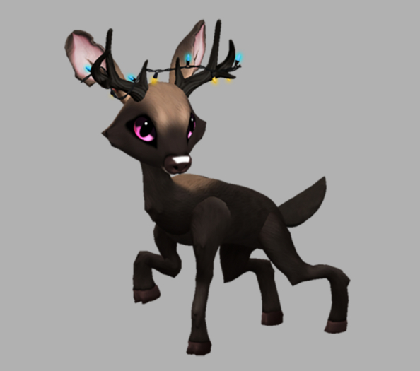 MOUSSE BUBBLEGUM MALE DUO LIGHTS FAWN LOG. BREEDABLE! NO FOOD NECESSARY! MAKE MONEY!