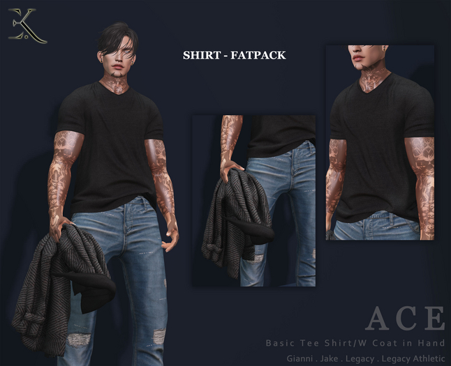 E.K - Ace Basic Tee - FATPACK {ADD - ME }