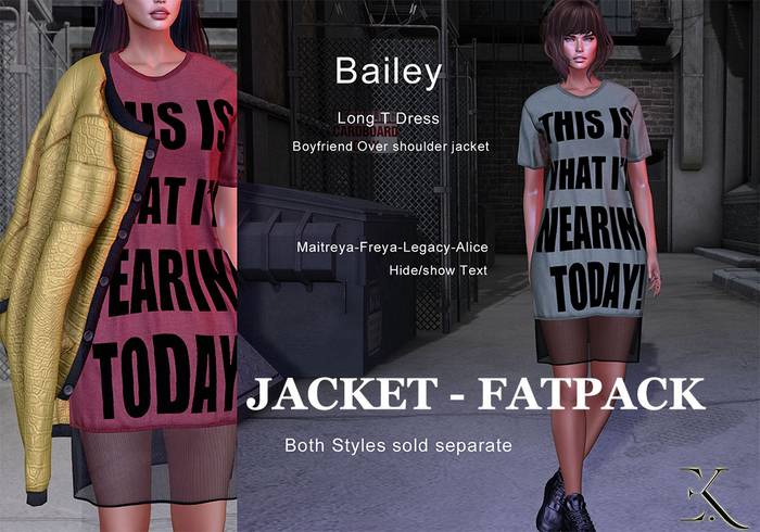 E.K - Bailey - BF Over Shoulder Jacket - FATPACK {ADD - ME }