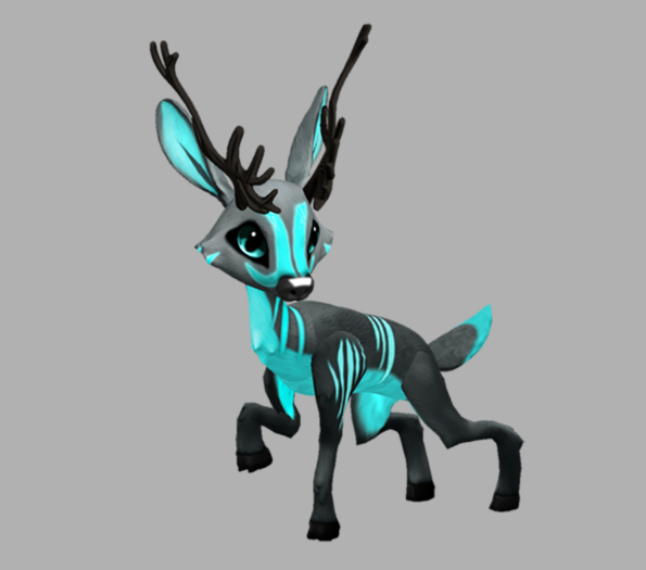 INSIGNIS CYAN MALE REINDEER FAWN LOG. BREEDABLE! NO FOOD NECESSARY! MAKE MONEY!