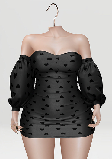 BACANAL-ALEXANDRA DRESS.-C1 NEGRO CORAZON