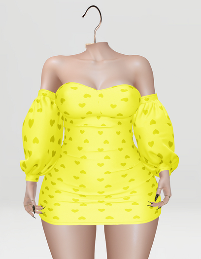 BACANAL-ALEXANDRA DRESS.-C6.1 AMARILLO CORAZON